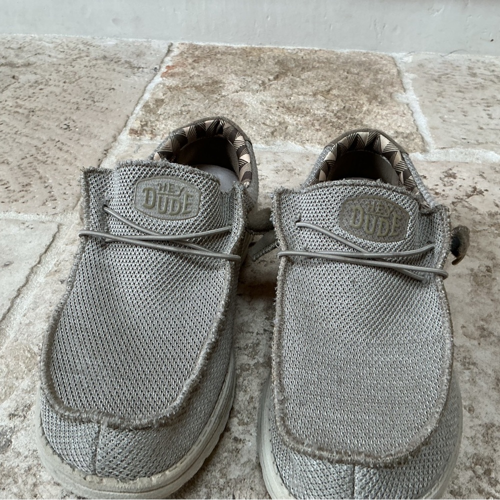 Hey Dude Kids Gray Moccasins